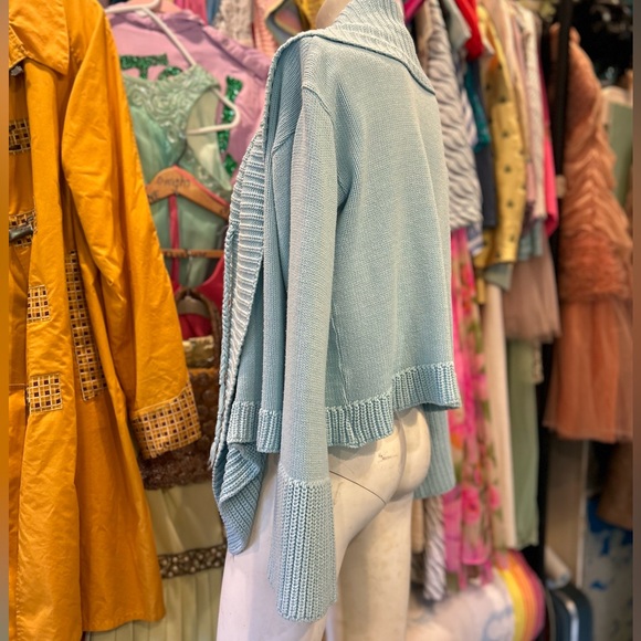 Sky Blue Cardigan Sweater - Picture 10 of 12
